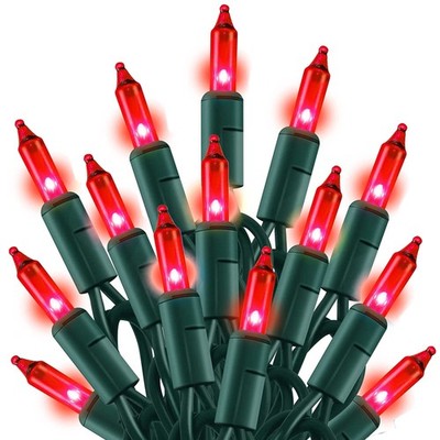 TW SHINE Valentine's Day Red Lights, 20FT 100 Count Incandescent 20 feet, 