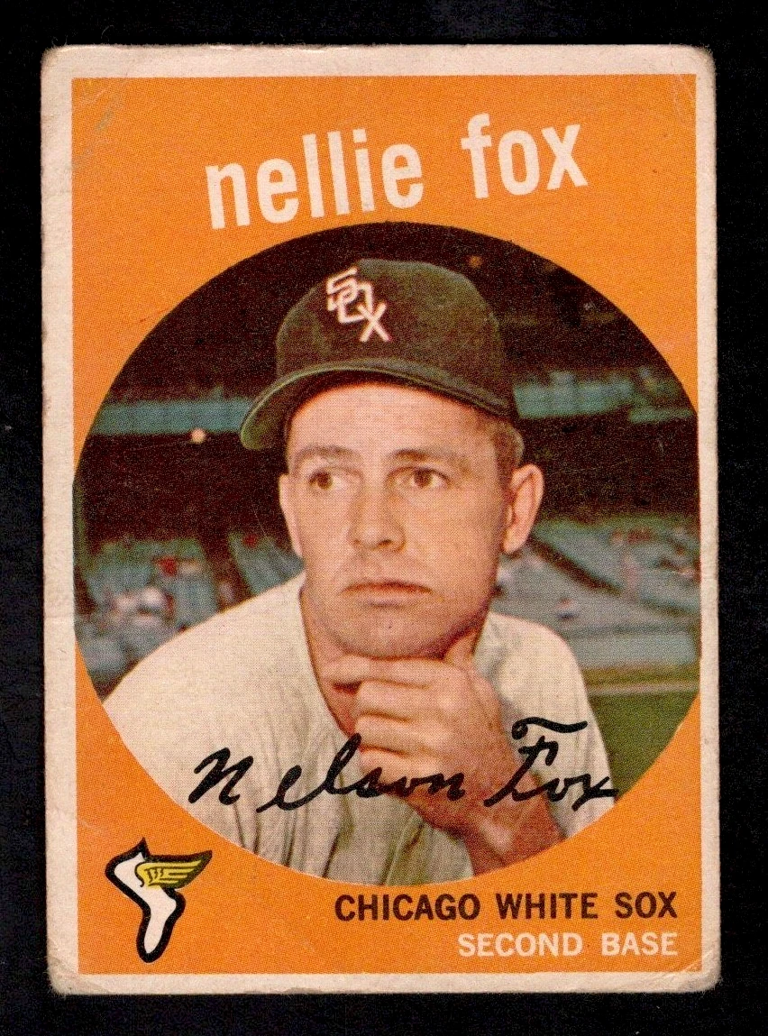 1959 Topps Baseball Card #30 Nellie Fox HOF Chicago White Sox FR-GD ei