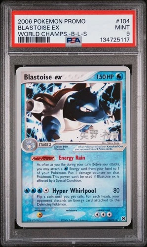 Blastoise EX 104 B-l-s World Championships Promo Pokemon PSA 9