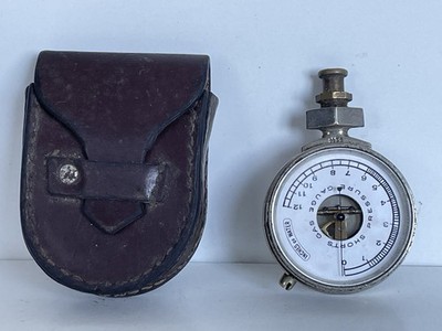 Vintage Short s Gas Pressure Gauge & Case-Scientific Instruments-Steampunk-W/O