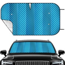 Windshield Sun Shade Car Sun Shade, Folding Car Shades for Front Windows, Blue