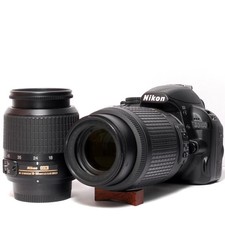 Nikon D3100 DSLR Camera with 18-55mm and 55-200mm Lenses Excellent Condition