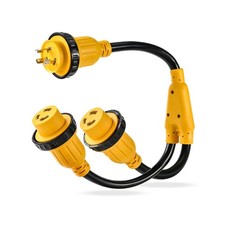 30 Amp NEMA L5-30P to 2x L5-30R Shore Power S...