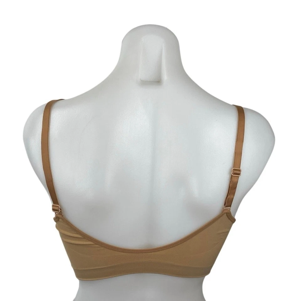 Sutiã SKIMS sem costura esculpido marrom bronzeado cami alça ajustável bralette tamanho G/XL - Imagem 3 de 4