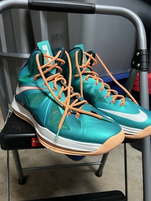 Size 13 - Nike LeBron 10 Miami Dolphins