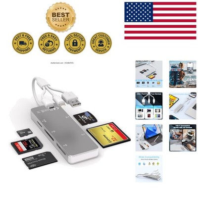 5-in-1 Multi-Card Reader - Universal Connector with Plug & Play Design