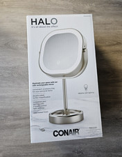 Conair Halo LED Lighted Cordless Rechargeable 1X/10X Mirror Satin Nickel
