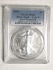 2021 $1 American Silver Eagle Type 2 First Production PCGS MS69