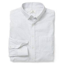 GANT DIAMOND G Men's Slim Cream Linear Print Concealed BD 303085 Size M 225 NWT