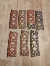 Gilbert Erector Set Part DV 6" Red Painted Steel Flanged Curved Girder Lot of 7