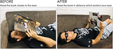 Lazy Readers Glasses Prism Glasses Lying down Bed Horizontal Watching TV Read...