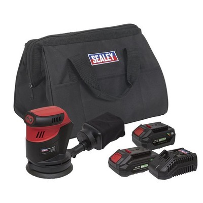 Sealey Akku-Orbital-Handschleifer Set 125mm 20V SV20 Serie - 2 Batterien CP2