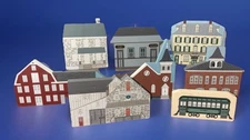 Lot Of 8 - R.R Creations Tammy,PA Wooden Buildings