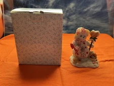 Cherished Teddies Snow bear With Heart Sign