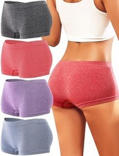 Womens Boyshorts Underwear Seamless Boxer Briefs Large A-multicolor 4 Pack