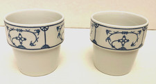 2 Kaffeebecher Jäger Eisenberg DDR Blau Saks Indisch Blau stapelbar gut