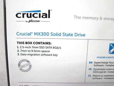 Crucial 525GB,Internal,2.5 inch (CT525MX300SSD1) Solid State Drive