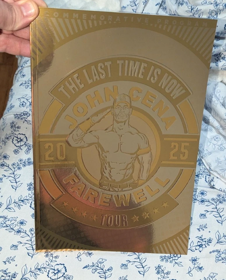 WWE John Cena Last Time Is Now Boston Golden Program conmemorativo exclusivo Foto 2 de 3