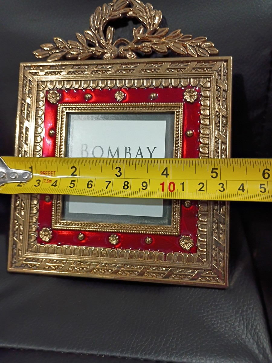 Vintage Bombay Company Metal Red / Gold Enameled 3