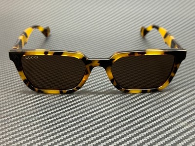 GUCCI GG1539S 005 Yellow Havana Brown Men's Medium 55 mm