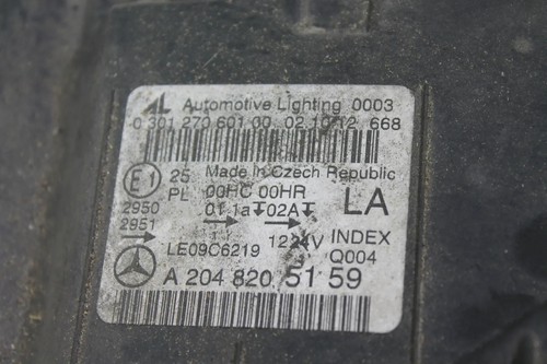 Mercedes Benz W204 Scheinwerfer Links RHD Halogen Mopf original LINKSVERKEHR - Bild 8 von 8