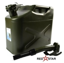 10L Litre Jerry Gerry Can With Spout Fuel Diesel Petrol Oil Container Tank