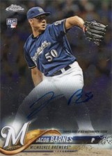 Jacob Barnes autographed Baseball Card (Brewers) 2018 Topps Chrome Rookie #RAJBA