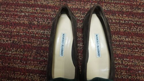 VINTAGE MANOLO BLAHNIK SUEDE PENNY LOAFER FLAT SHOES SZ 34.5 - Bild 8 von 9