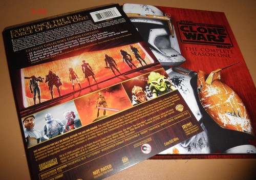 Star Wars CLONE WARS complete Season 1 DVD Kenobi Ahsoka Yoda Anakin R2-D2 Asajj - Imagen 6 de 6