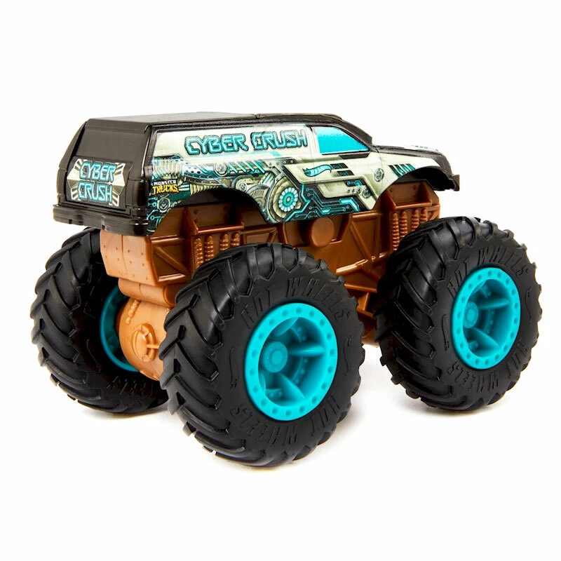 Hot Wheels Monster Trucks Bash-Ups CYBER CRUSH 1:43 Scale SUV Vehicle - Image 3 of 4
