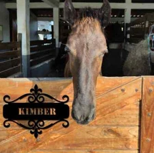 Customized Metal Horse Stall Farmhouse Ranch Name Address Sign Decorative Gift