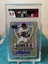 2021 Leaf Metal Armed And Dangerous Silver Wave Mac Jones #AD-MJ1 /75 HGA 9.5