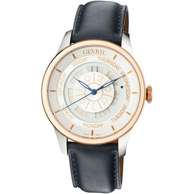 Gevril Men's 2003 Columbus Circle Automatic Limited Edition Date Leather Watch