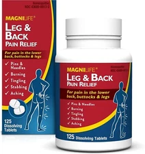 MagniLife Leg & Back Pain Relief, Fast-Acting for Sciatica Pain, Naturally So...