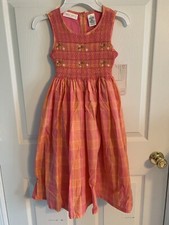 NWT Emily West Girls Pink/Orange Sleeveless Dress Size 7