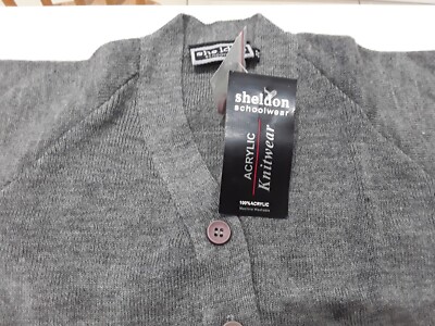 GRÖSSE 22'' GRAUE MÄDCHENSTRICKJACKE MARKE SHELDON TOP-QUALITÄT 2-3 JAHRE
