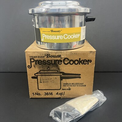 #ad Wear Ever Bounty Pressure Cooker 4 qt Aluminum Canner Model 3614 New Open Box $65.00