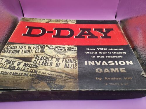 1961 Vintage Avalon Hill D-Day Invasion Brettspiel Zweiter Weltkrieg Zweiter Weltkrieg Kriegsstrategie - Bild 1 von 14