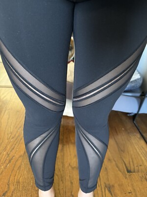 Lululemon High Times Pant (Metta) Full-On Luxtreme Black Mesh Size 6