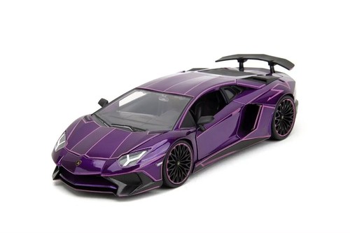 Jada 1:24 Pink Slips Lamborghini Aventador SV Purple Diecast Model Car New 34656 - Picture 2 of 5