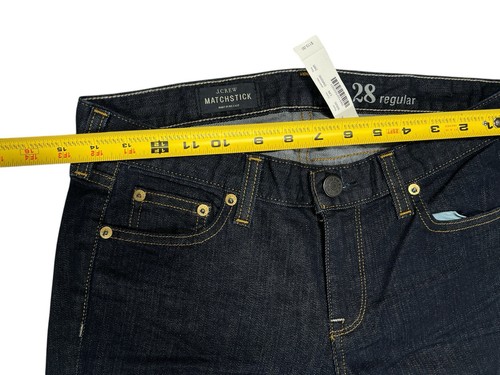 J Crew Womens Matchstick Jeans sz 28 Skinny Straight Stretch Dark Wash NWT - Picture 8 of 8