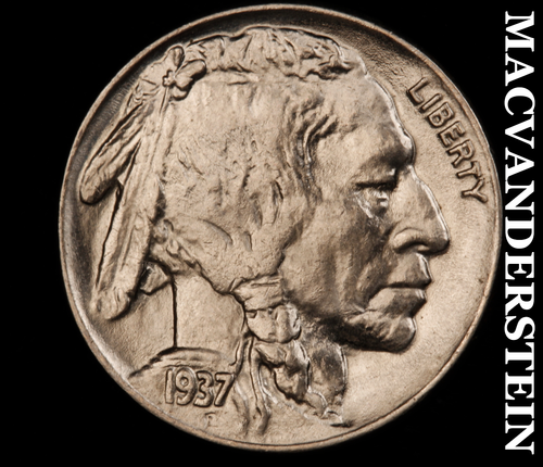 1937 Buffalo Nickel - Choice Gem Brilliant Uncirculated+++++ Lustrous #A5847