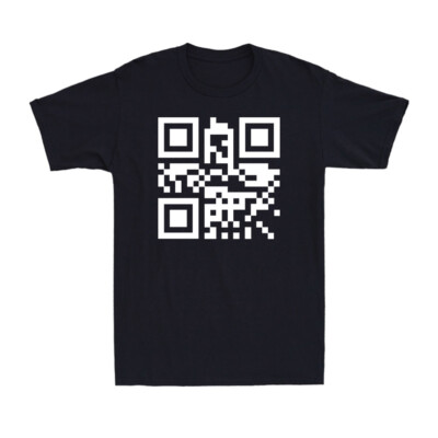 Fuc k Off QR Code Funny QR Scan Code Quote Meme Rude Sarcastic Men's T-shirt