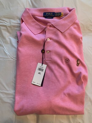 NWT Men's 2XL Polo Ralph Lauren Classic Fit Soft Touch Pink Heather Shirt $110