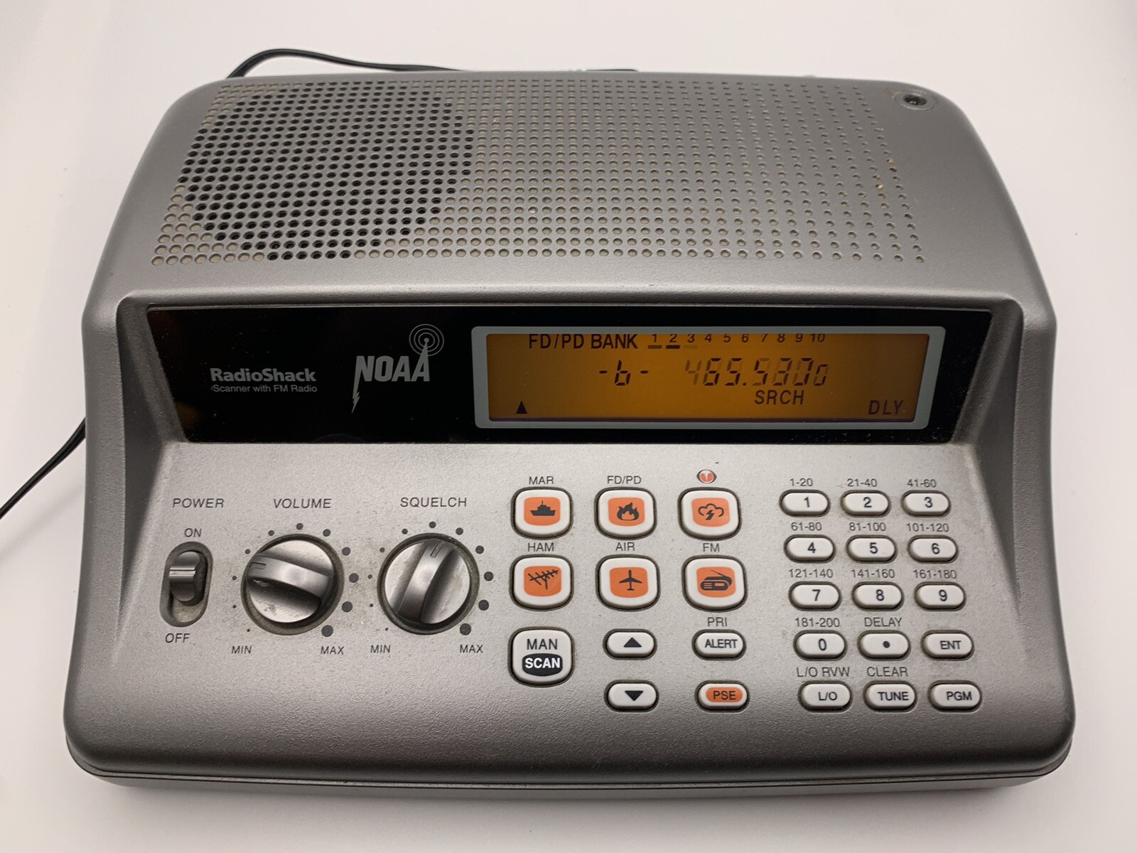 Vtg Radio Shack PRO-405 Desktop Scanner CAT. NO. 20-405 NO Antenna TESTED~WORKS