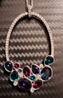 SWAROVSKI Silver Tone Necklace w/ Multi-Colored Pendant of Blue, Purple, Pink  — photo 4