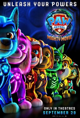 Paw Patrol 2 The Mighty Movie original DS movie poster 27x40 D/S - 2023 MINT