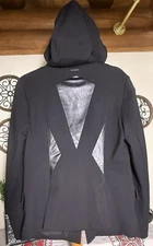 Blanc Noir Gayatri Women’s Hooded Black Blazer SZ Small Unique Classy