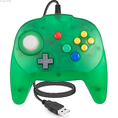 Controle de Nintendo 64 - USB - PC - EMULADOR - CORES COR:Verde Translúcido  - RHALSTORE - Jogos, Eletrônicos e Informática