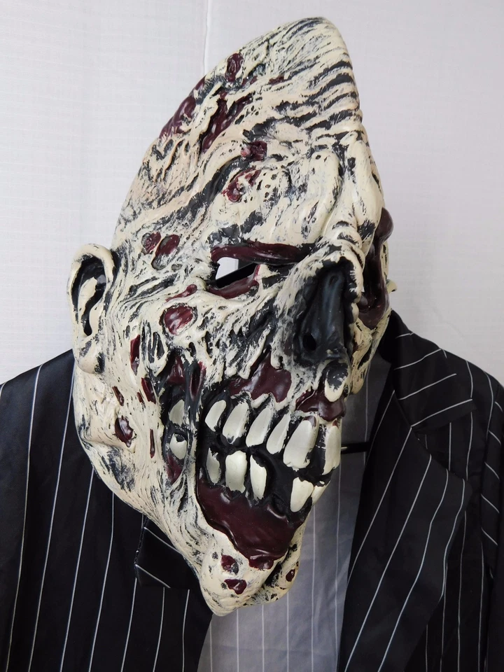 Disfraz de Halloween Zombie Gangster, Mafioso Niño XL Chaqueta y Máscara Solo #5195 Foto 3 de 4